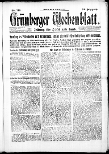 Grünberger Wochenblatt: Zeitung für Stadt und Land, No. 206. ( 4. September 1923 )