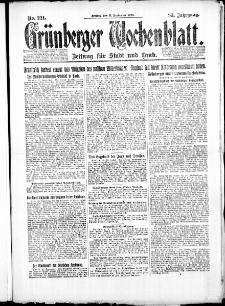 Grünberger Wochenblatt: Zeitung für Stadt und Land, No. 221. ( 21. September 1923 )