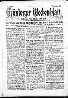 Grünberger Wochenblatt: Zeitung für Stadt und Land, No. 230. ( 2. Oktober 1923 )