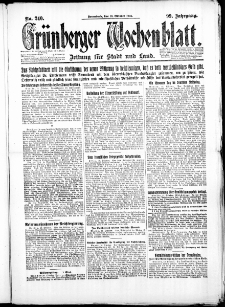 Grünberger Wochenblatt: Zeitung für Stadt und Land, No. 240. ( 13. Oktober 1923 )