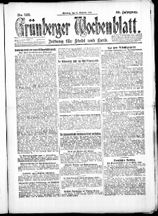 Grünberger Wochenblatt: Zeitung für Stadt und Land, No. 242. ( 16. Oktober 1923 )