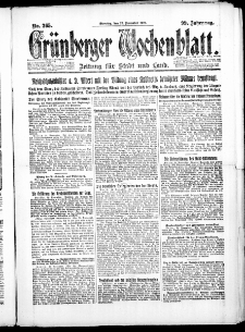 Grünberger Wochenblatt: Zeitung für Stadt und Land, No. 265. ( 13. November 1923 )