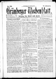 Grünberger Wochenblatt: Zeitung für Stadt und Land, No. 269. ( 6. Dezember 1923 )