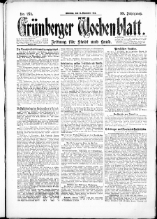 Grünberger Wochenblatt: Zeitung für Stadt und Land, No. 271. ( 11. Dezember 1923 )