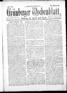 Grünberger Wochenblatt: Zeitung für Stadt und Land, No. 277. ( 25. Dezember 1923 )