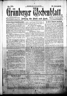 Grünberger Wochenblatt: Zeitung für Stadt und Land, No. 279. ( 29. Dezember 1923 )