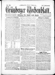 Grünberger Wochenblatt: Zeitung für Stadt und Land, No. 26. ( 31. Januar 1926 )