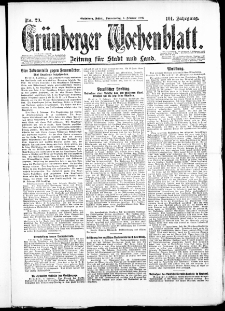 Grünberger Wochenblatt: Zeitung für Stadt und Land, No. 29. ( 4. Februar 1926 )