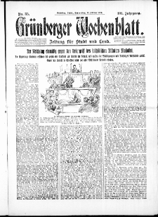 Gr&uuml;nberger Wochenblatt: Zeitung f&uuml;r Stadt und Land, No. 35. ( 11. Februar 1926 )