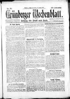 Grünberger Wochenblatt: Zeitung für Stadt und Land, No. 39. ( 16. Februar 1926 )