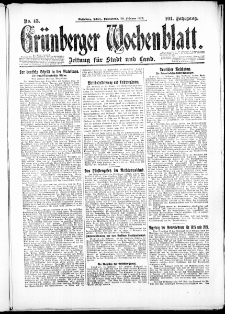 Gr&uuml;nberger Wochenblatt: Zeitung f&uuml;r Stadt und Land, No. 43. ( 20. Februar 1926 )