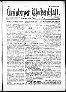 Grünberger Wochenblatt: Zeitung für Stadt und Land, No. 44. ( 21. Februar 1926 )
