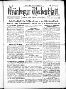 Grünberger Wochenblatt: Zeitung für Stadt und Land, No. 48. ( 26. Februar 1926 )