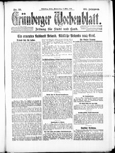 Grünberger Wochenblatt: Zeitung für Stadt und Land, No. 59. ( 11. März 1926 )