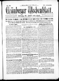Grünberger Wochenblatt: Zeitung für Stadt und Land, No. 60. ( 12. März 1926 )