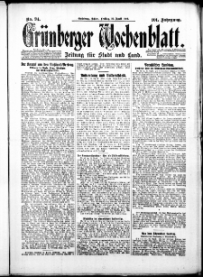 Grünberger Wochenblatt: Zeitung für Stadt und Land, No. 94. ( 23. April 1926 )
