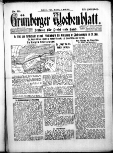 Grünberger Wochenblatt: Zeitung für Stadt und Land, No. 114. ( 18. Mai 1926 )
