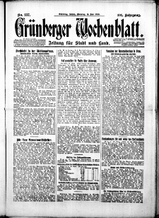 Grünberger Wochenblatt: Zeitung für Stadt und Land, No. 137. ( 15. Juni 1926 )