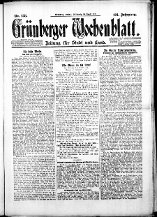 Gr&uuml;nberger Wochenblatt: Zeitung f&uuml;r Stadt und Land, No. 138. ( 16. Juni 1926 )