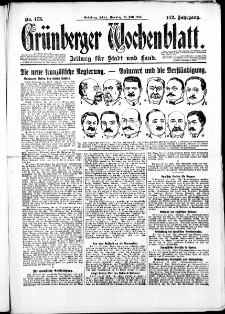 Gr&uuml;nberger Wochenblatt: Zeitung f&uuml;r Stadt und Land, No. 173. ( 27. Juli 1926 )