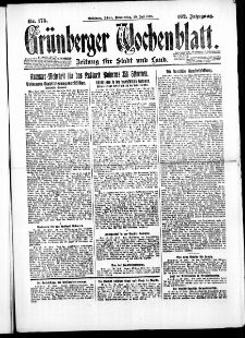 Grünberger Wochenblatt: Zeitung für Stadt und Land, No. 175. ( 29. Juli 1926 )