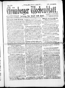 Grünberger Wochenblatt: Zeitung für Stadt und Land, No. 191. ( 17. August 1926 )