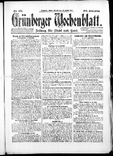 Grünberger Wochenblatt: Zeitung für Stadt und Land, No. 193. ( 19. August 1926 )