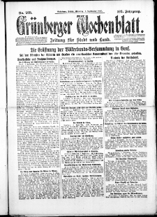 Grünberger Wochenblatt: Zeitung für Stadt und Land, No. 209. ( 7. September 1926 )
