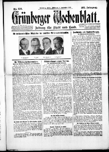 Grünberger Wochenblatt: Zeitung für Stadt und Land, No. 210. ( 8. September 1926 )