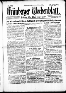 Grünberger Wochenblatt: Zeitung für Stadt und Land, No. 231. ( 2. Oktober 1926 )