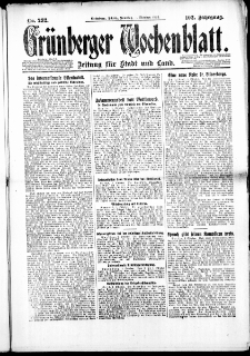 Grünberger Wochenblatt: Zeitung für Stadt und Land, No. 232. ( 3. Oktober 1926 )