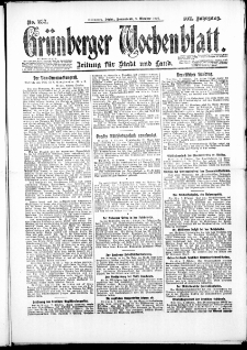 Grünberger Wochenblatt: Zeitung für Stadt und Land, No. 237. ( 9. Oktober 1926 )