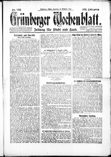 Grünberger Wochenblatt: Zeitung für Stadt und Land, No. 238. ( 10. Oktober 1926 )