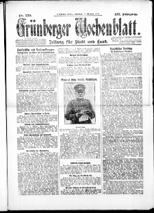 Grünberger Wochenblatt: Zeitung für Stadt und Land, No. 239. ( 12. Oktober 1926 )