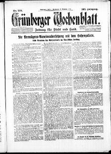 Grünberger Wochenblatt: Zeitung für Stadt und Land, No. 240. ( 13. Oktober 1926 )