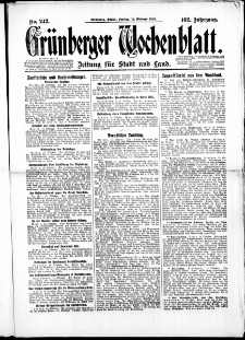 Grünberger Wochenblatt: Zeitung für Stadt und Land, No. 242. ( 15. Oktober 1926 )