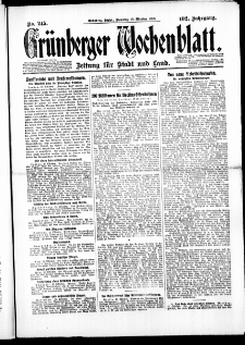 Grünberger Wochenblatt: Zeitung für Stadt und Land, No. 245. ( 19. Oktober 1926 )