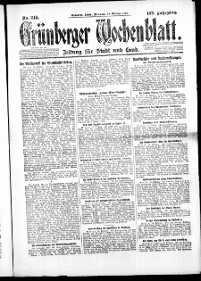 Grünberger Wochenblatt: Zeitung für Stadt und Land, No. 246. ( 20. Oktober 1926 )