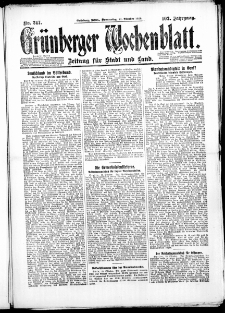 Gr&uuml;nberger Wochenblatt: Zeitung f&uuml;r Stadt und Land, No. 247. ( 21. Oktober 1926 )