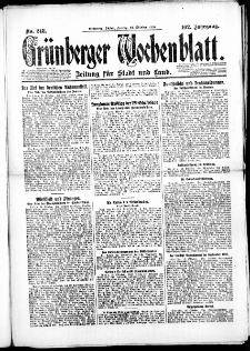 Gr&uuml;nberger Wochenblatt: Zeitung f&uuml;r Stadt und Land, No. 248. ( 22. Oktober 1926 )