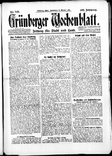 Grünberger Wochenblatt: Zeitung für Stadt und Land, No. 249. ( 23. Oktober 1926 )