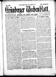 Grünberger Wochenblatt: Zeitung für Stadt und Land, No. 253. ( 28. Oktober 1926 )