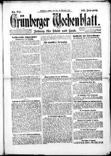 Grünberger Wochenblatt: Zeitung für Stadt und Land, No. 254. ( 29. Oktober 1926 )
