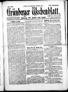 Grünberger Wochenblatt: Zeitung für Stadt und Land, No. 263. ( 9. November 1926 )