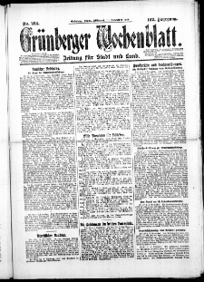 Grünberger Wochenblatt: Zeitung für Stadt und Land, No. 264. ( 10. November 1926 )