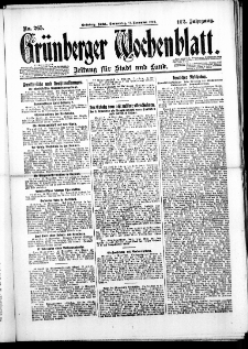 Grünberger Wochenblatt: Zeitung für Stadt und Land, No. 265. ( 11. November 1926 )