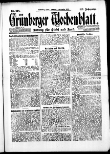 Grünberger Wochenblatt: Zeitung für Stadt und Land, No. 286. ( 7. Dezember 1926 )