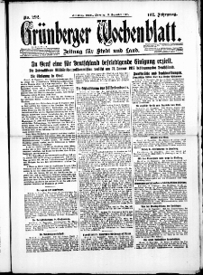 Grünberger Wochenblatt: Zeitung für Stadt und Land, No. 292. ( 14. Dezember 1926 )
