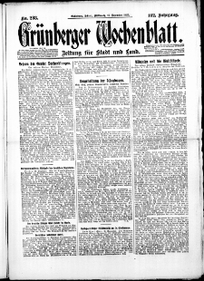 Grünberger Wochenblatt: Zeitung für Stadt und Land, No. 293. ( 15. Dezember 1926 )