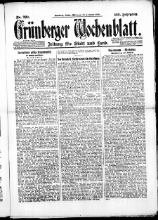 Grünberger Wochenblatt: Zeitung für Stadt und Land, No. 299. ( 22. Dezember 1926 )
